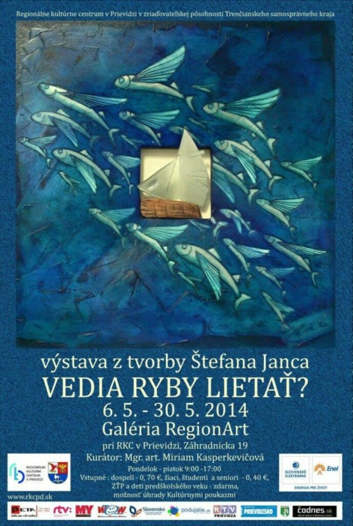 vystava vedia ryby lietat plagat
